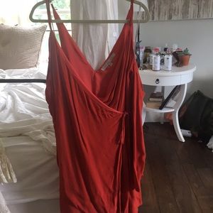 Burnt Orange Cold Shoulder Dress from Revolve